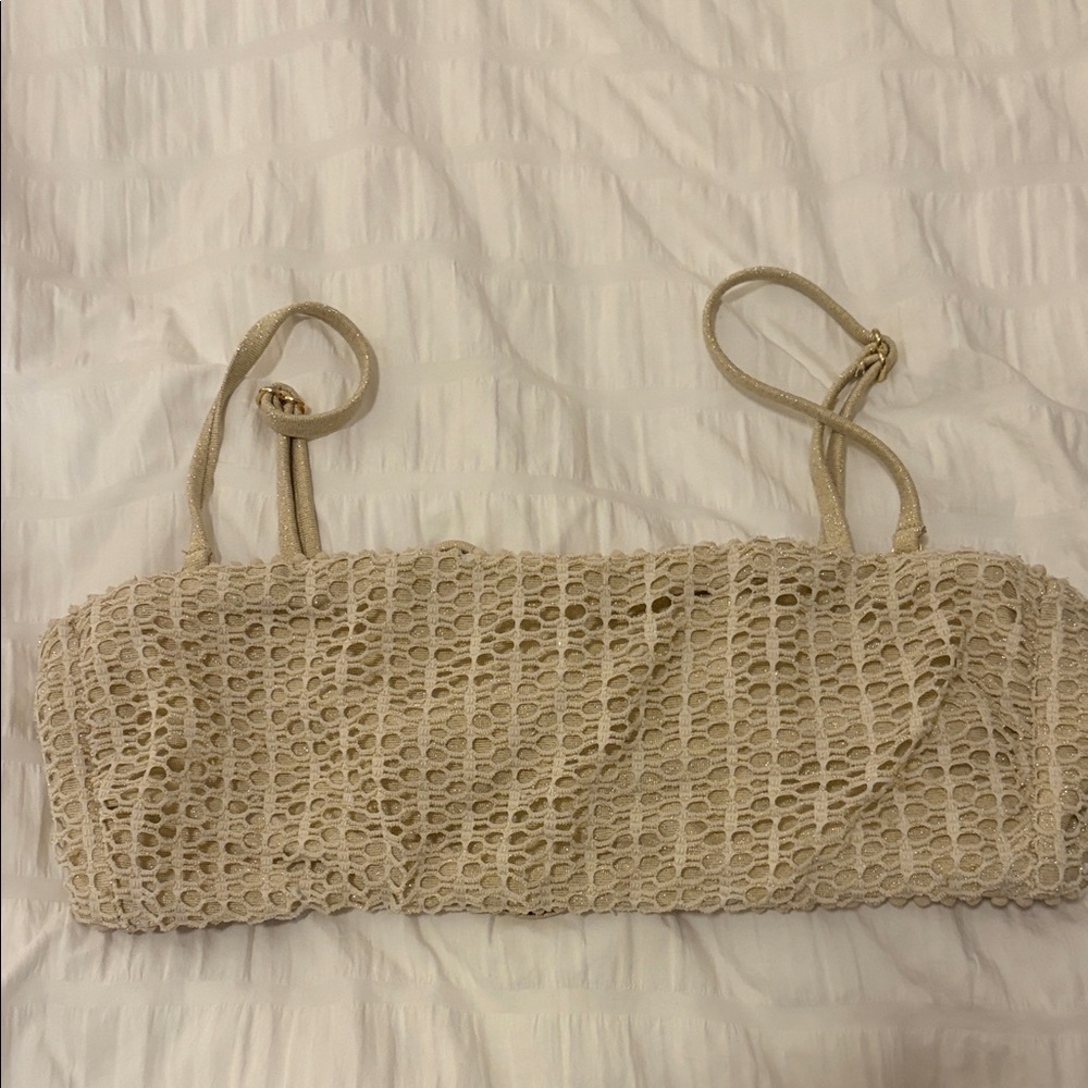 Beige Crochet Bikini Top Isabella rose